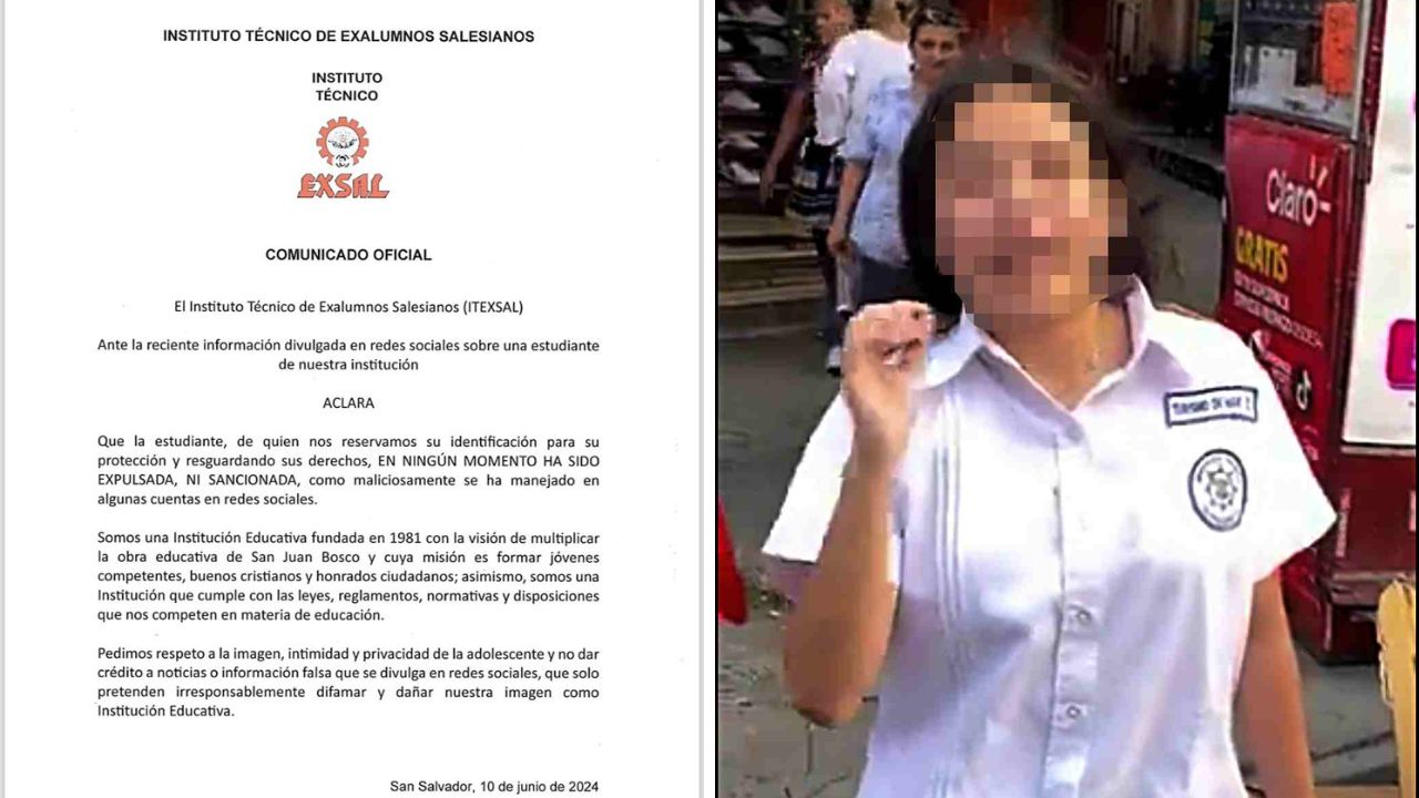 ITEXSAL emite un comunicado desmintiendo la expulsión de una estudiante, reafirmando su compromiso con la educación y solicitando responsabilidad en la difusión de información en redes.