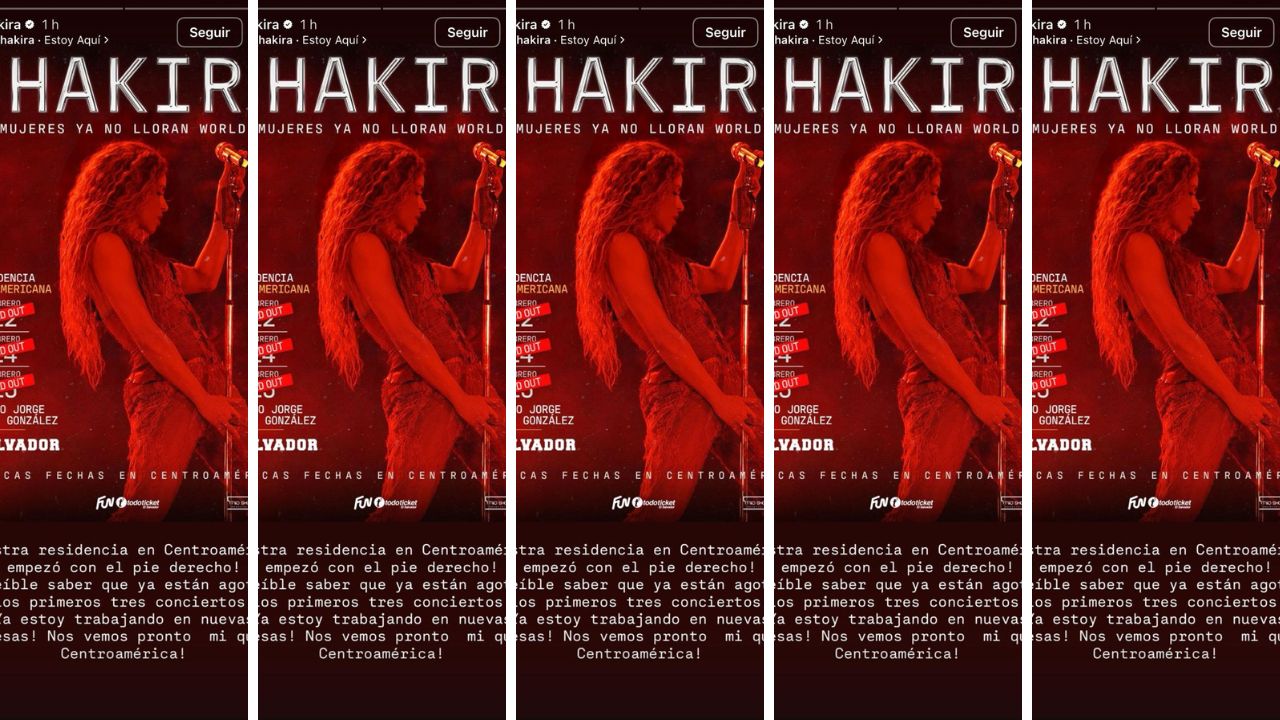 Shakira extiende su estadía en El Salvador sumando dos fechas extra a su residencia centroamericana tras el éxito total de taquilla.