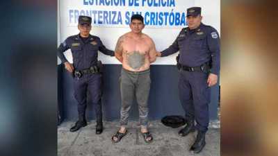 Juan Carlos Sánchez Flores, perfilado como extorsionista de la 18S, detenido por la PNC tras intentar cruzar ilegalmente la Frontera.