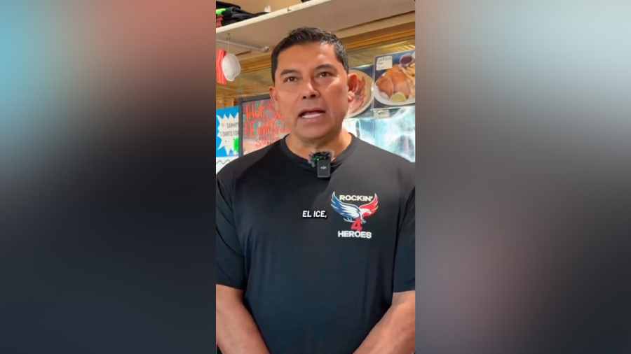 Jorge Rivas, dueño de Sammy’s Mexican Grill, ofrece comida gratis a agentes de ICE, generando apoyo y rechazo en redes. Foto: Instagram/@SammysMexicanGrill.
