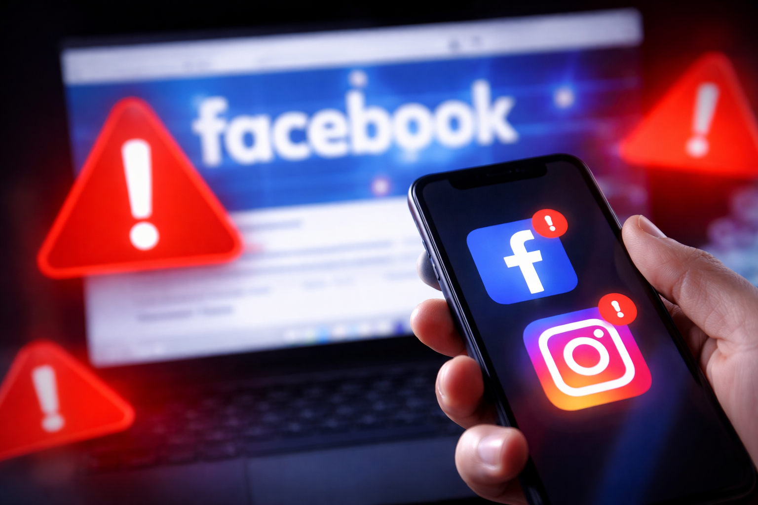 Una falla técnica global en los servidores de Meta dejó inoperativos a Facebook e Instagram por horas, afectando a millones de usuarios y negocios. #CaídaMeta #Tecnología Foto: Archivo.