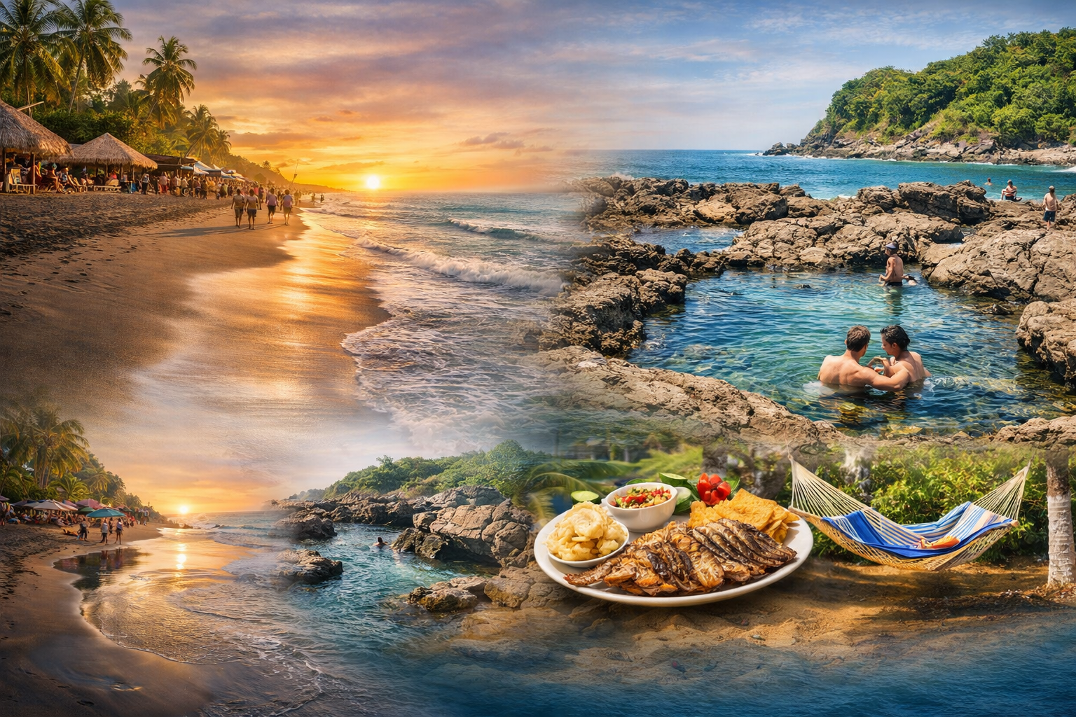 ¿Cansado del bullicio? El Cuco y Las Tunas son el destino perfecto para disfrutar de playas tranquilas, paisajes únicos y una gastronomía que te robará el corazón. ¡Vive unas vacaciones inolvidables en el oriente salvadoreño! Foto: Ilustración.