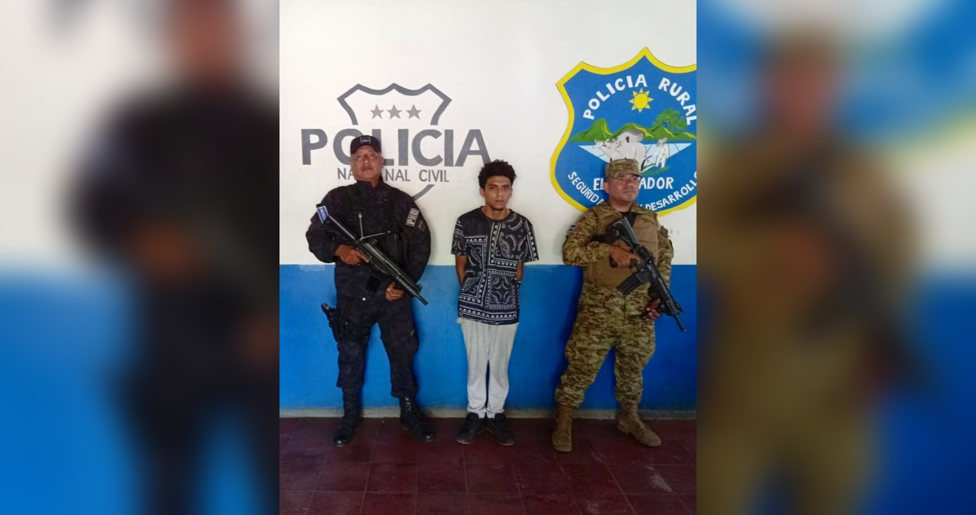 Alias "Roro", miembro de la clica Zapotitanes Criminals de la MS-13, fue capturado en Ciudad Arce, La Libertad, con droga y antecedentes criminales. Es su tercera detención en cuatro años. Foto: PNCSV.