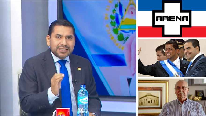 El diputado Francisco Lira durante la entrevista donde afirmó que el partido ARENA no robó y desvió la culpa hacia los expresidentes.