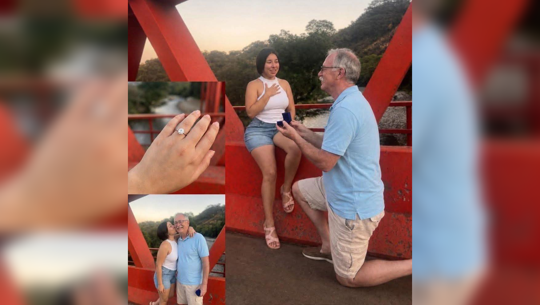 Un ciudadano de EE.UU. viajó a El Salvador para sorpresivamente proponer matrimonio a su novia en Chalatenango. La pareja se conoció gracias a una publicación viral en redes sociales. Foto: Cortesía.