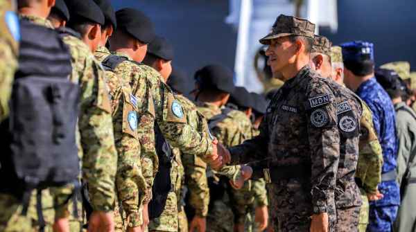 Efectivos del contingente de la FAES asignados a la misión de mantenimiento de la paz de la ONU en el Líbano. Archivo