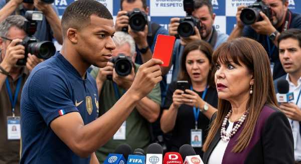 El futbolista Kylian Mbappé expone y condena los ataques con tintes de racismo emitidos en su contra por la senadora paraguaya Celeste Amarilla. Ilustración IA