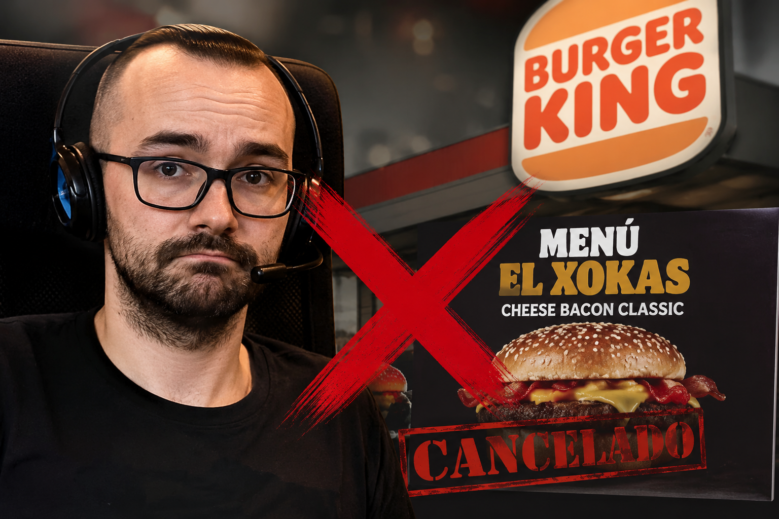 Burger King decidió terminar su colaboración con el streamer El Xokas tras sus declaraciones machistas y despectivas. La cancelación del menú personalizado generó revuelo en redes sociales. Foto: Ilustración.