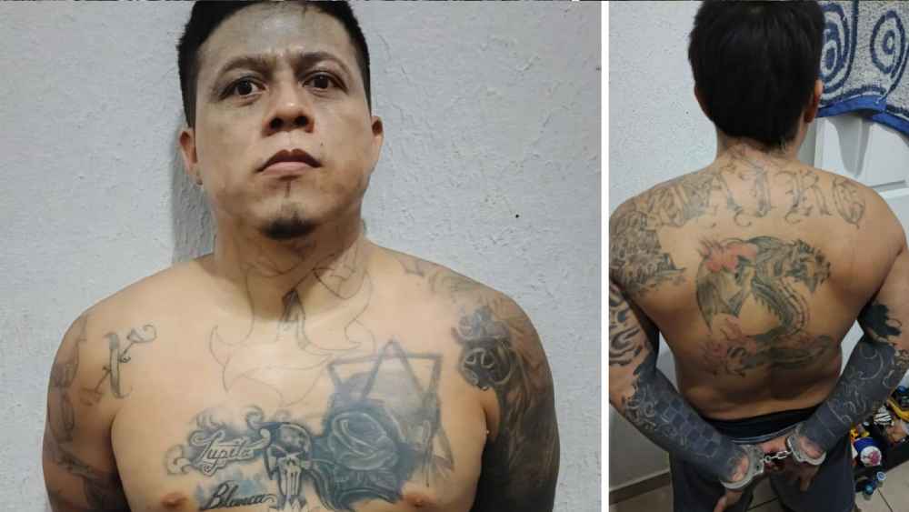 Jairo Ernesto González Medina, alias "Chuchito", tras su captura en el departamento de La Libertad.